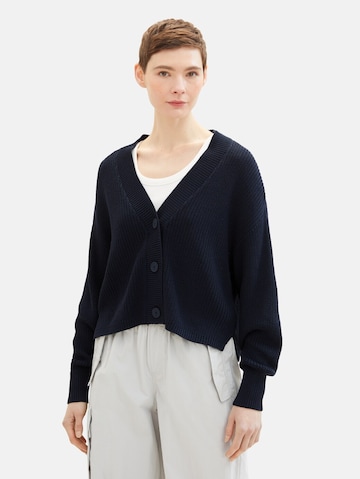 Cardigan TOM TAILOR DENIM en bleu : devant