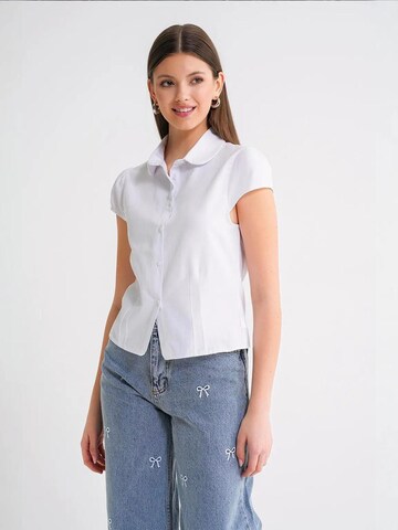 MixRay Bluse in Weiß