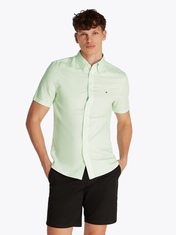 TOMMY HILFIGER Regular fit Button Up Shirt in Green: front