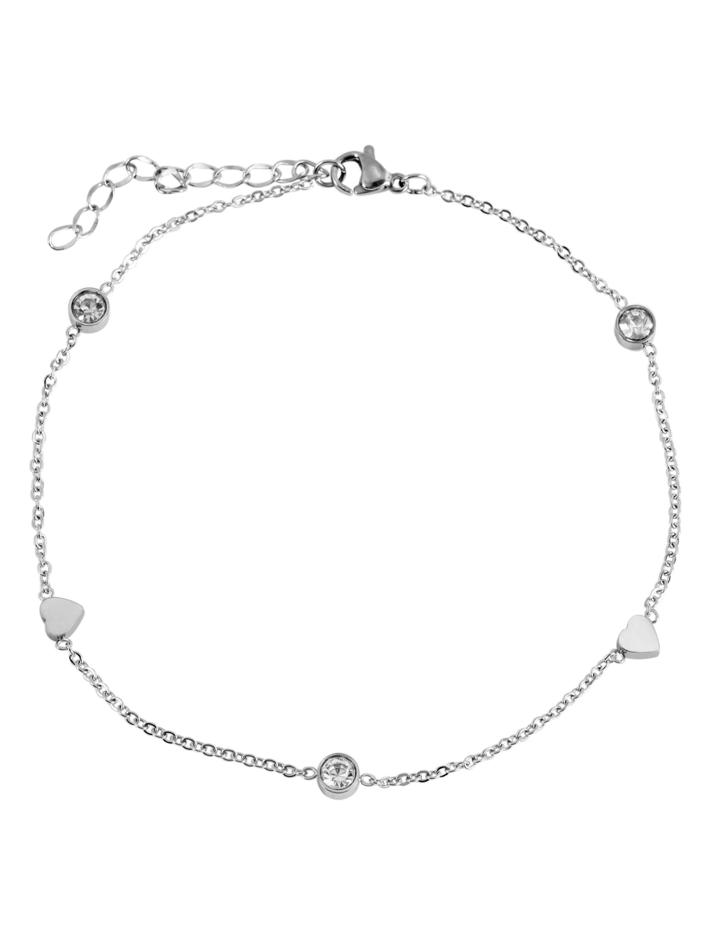 Akzent Fußschmuck 'Liony, silberfarbig, langlebig'‌‌ in Silber: Vorderseite