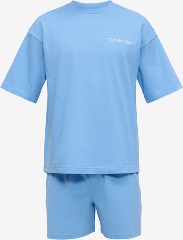 Calvin Klein Underwear Lühike pidžaama, värv sinine: eest vaates