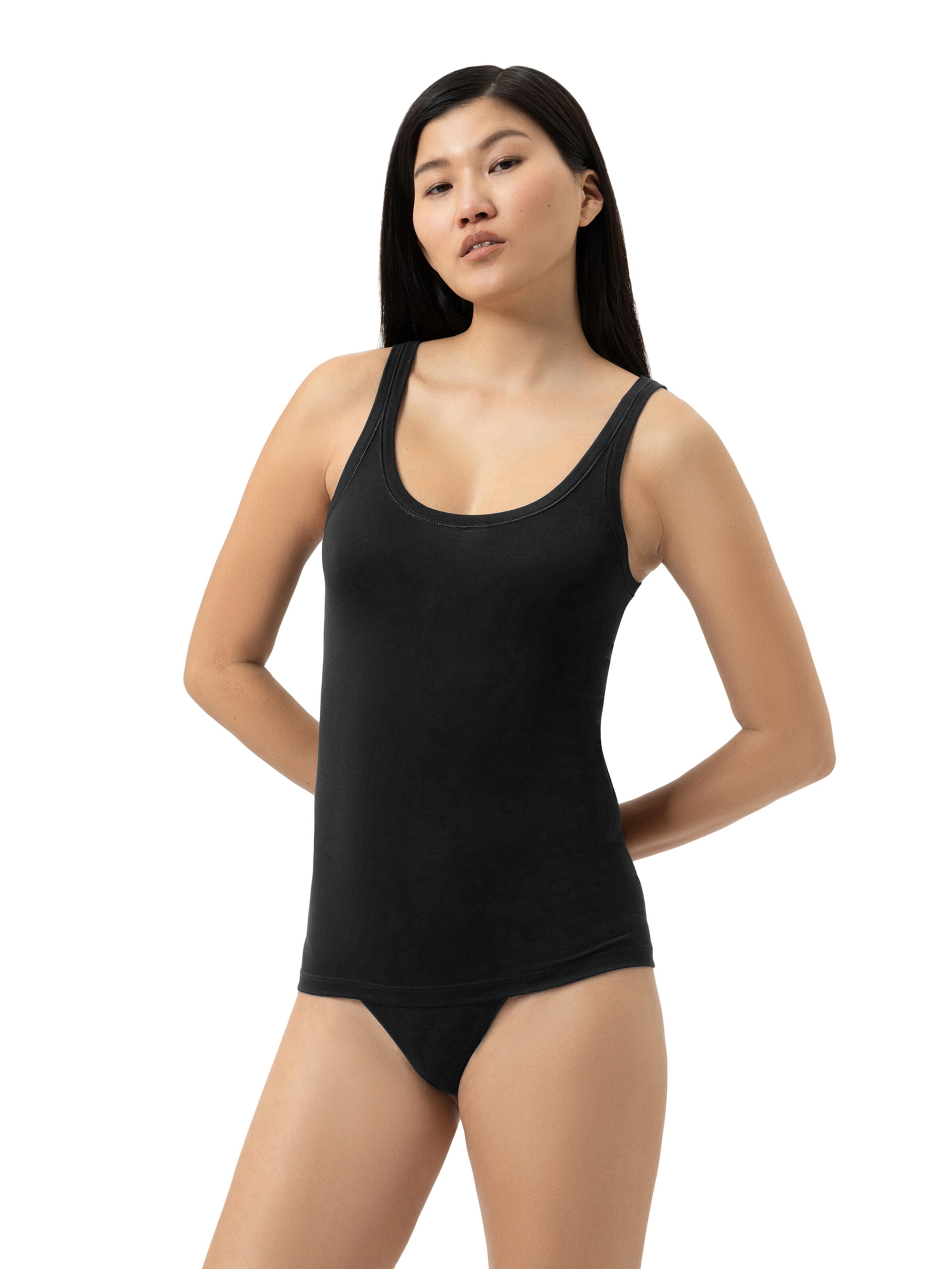 Mey Top 'Modal Pure' in Schwarz: Vorderseite