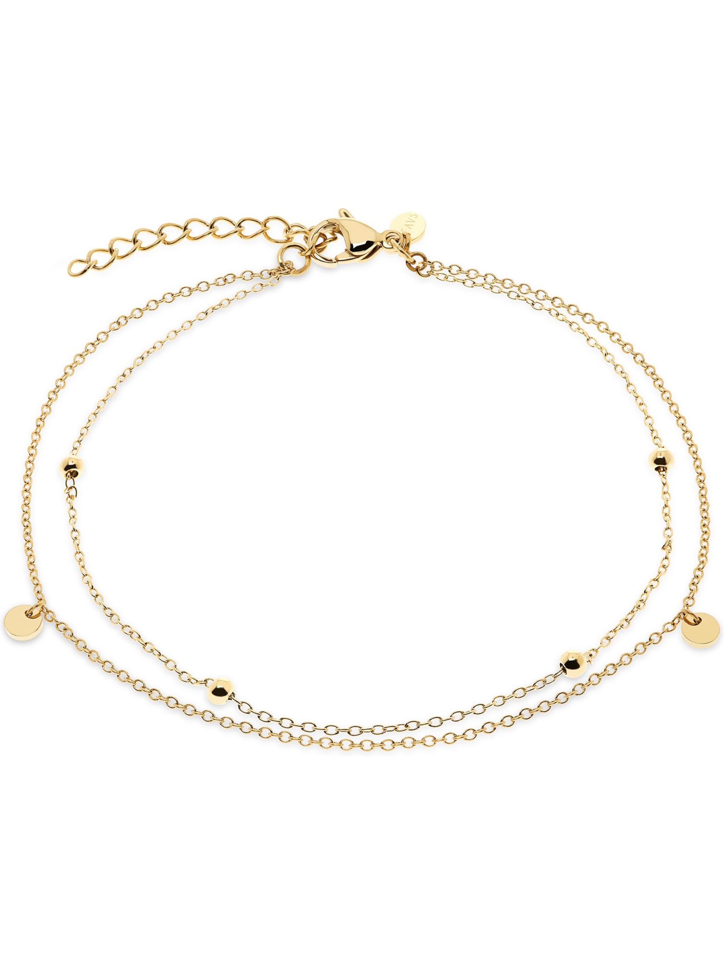 FAVS Fußkette in Gold: Vorderseite