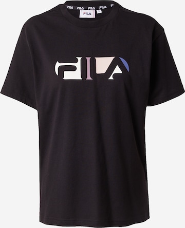 Tricou 'BRENK' de la FILA pe negru: față