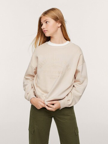 MANGO TEEN Sweatshirt 'Montana' i beige: forside