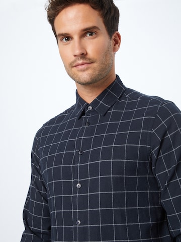 Casual Friday Regular fit Button Up Shirt 'Anton' in Blue