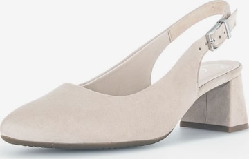 Escarpins à bride arrière GABOR en beige : devant