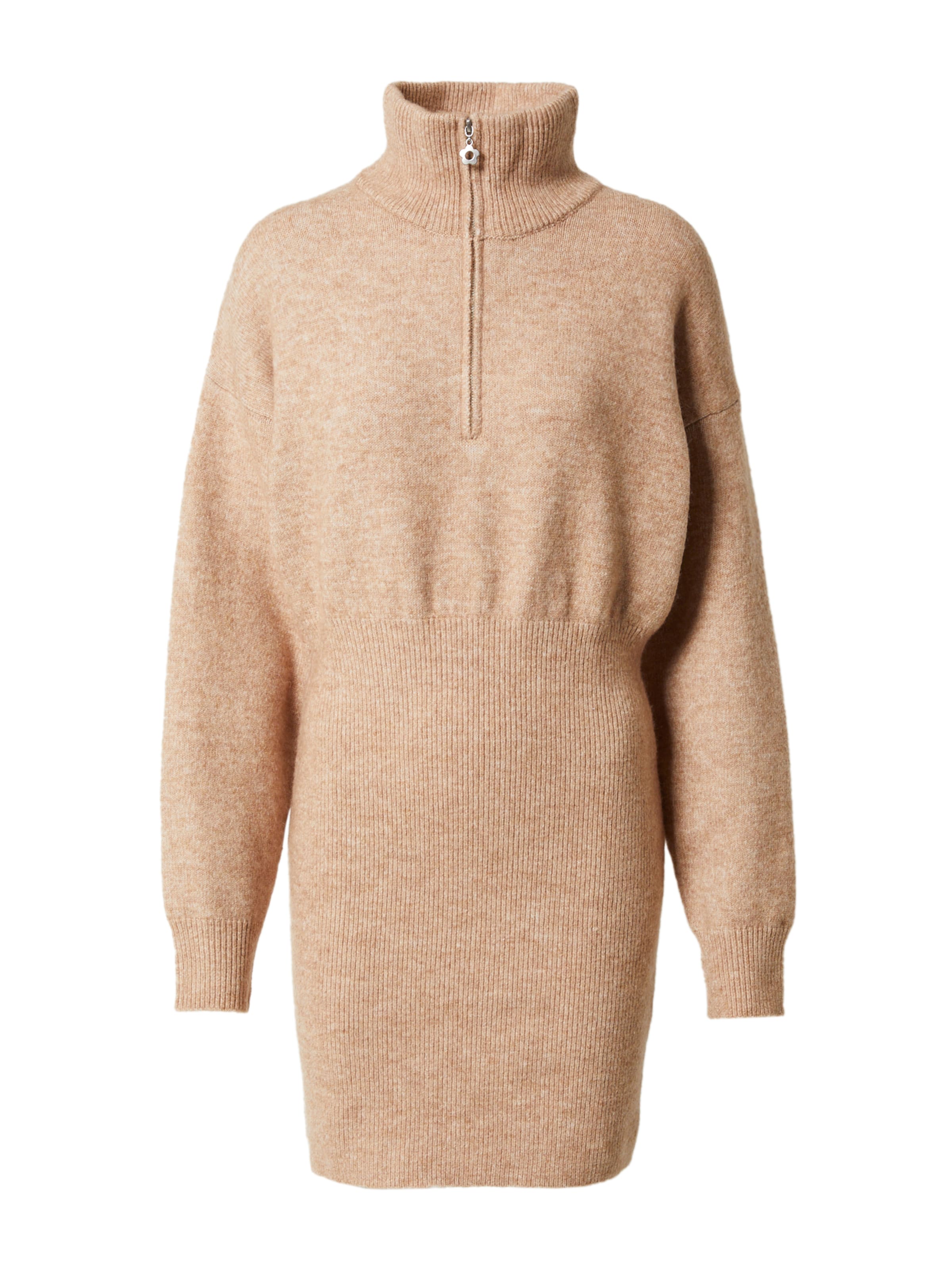 florence by mills exclusive for ABOUT YOU Vestido de punto 'Hydrangea' en beige moteado, Vista del producto