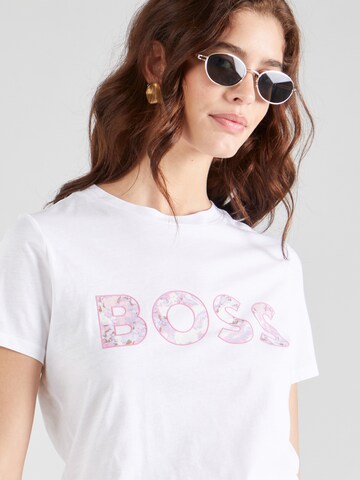 BOSS - Camisa 'Elogo' em branco