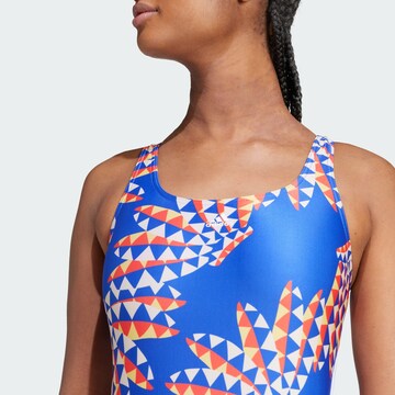 ADIDAS SPORTSWEAR Bustier Urheilu-uimapuku 'FARM' värissä sininen