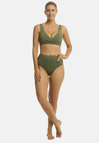 SEA LEVEL Bikinihose 'Gathered' in Grün