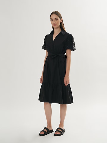 Influencer - Vestido camisero en negro