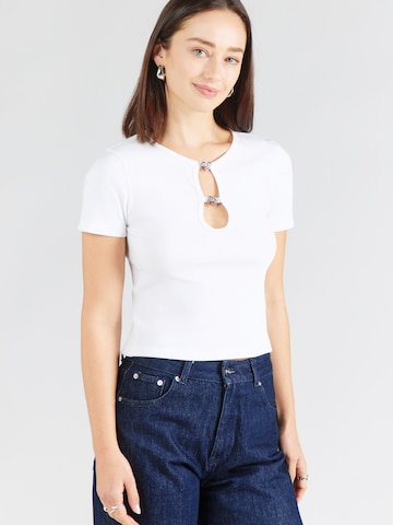 HUGO Póló 'Diheart_B' - fehér: elől