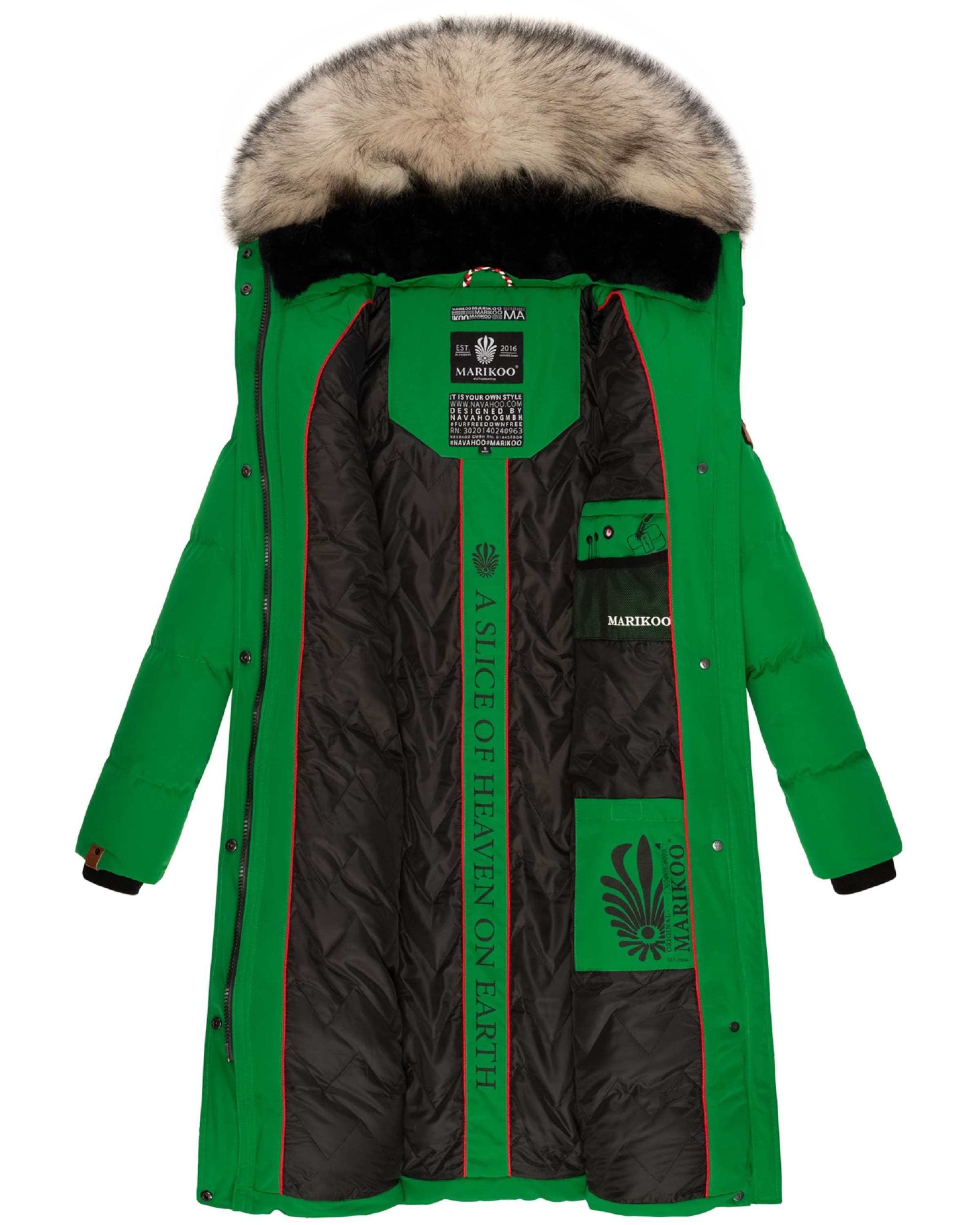 Manteau d’hiver 'Schneesternchen' MARIKOO en vert