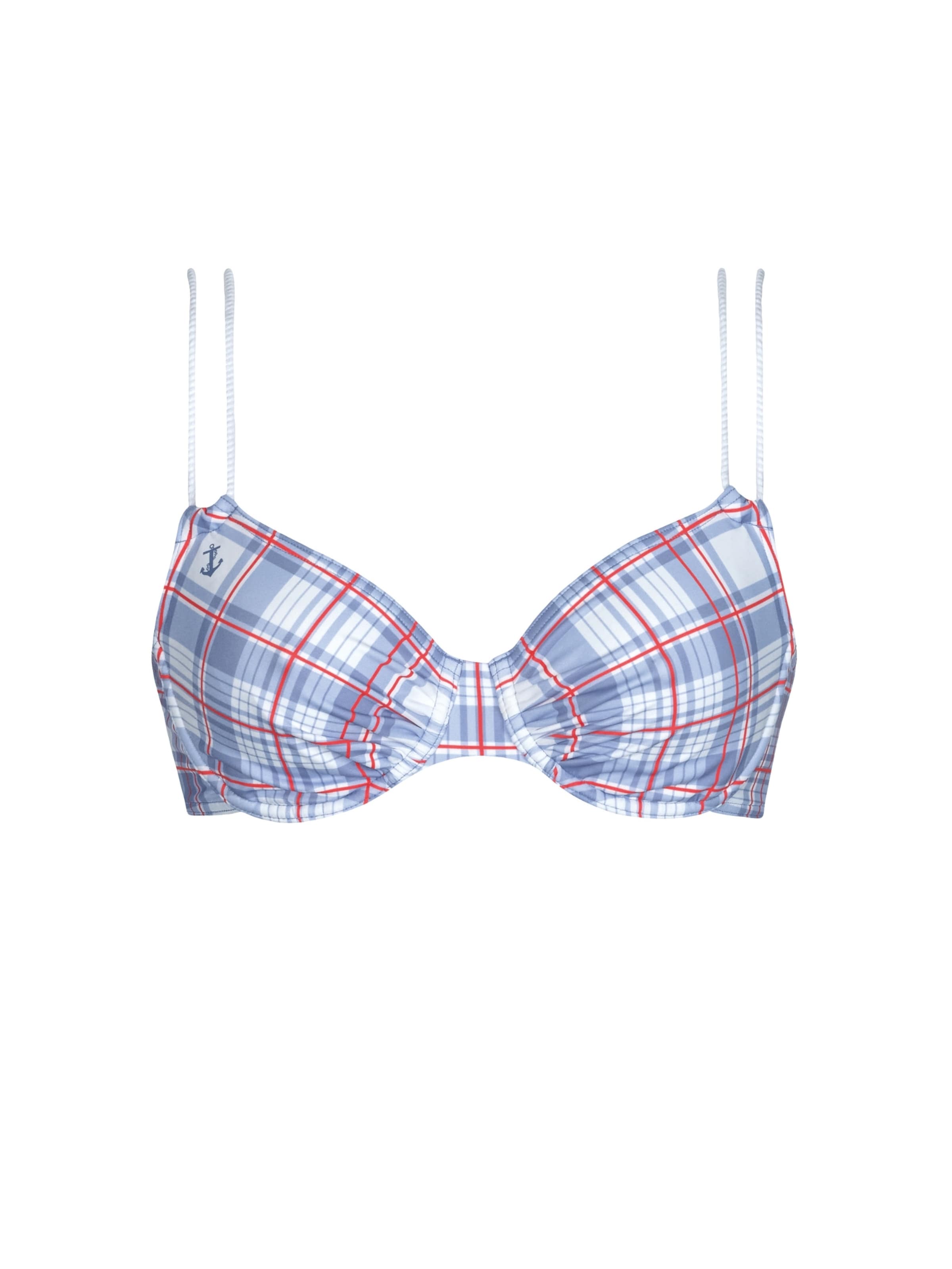 OLYMPIA Balconette Bikini Top in White: front