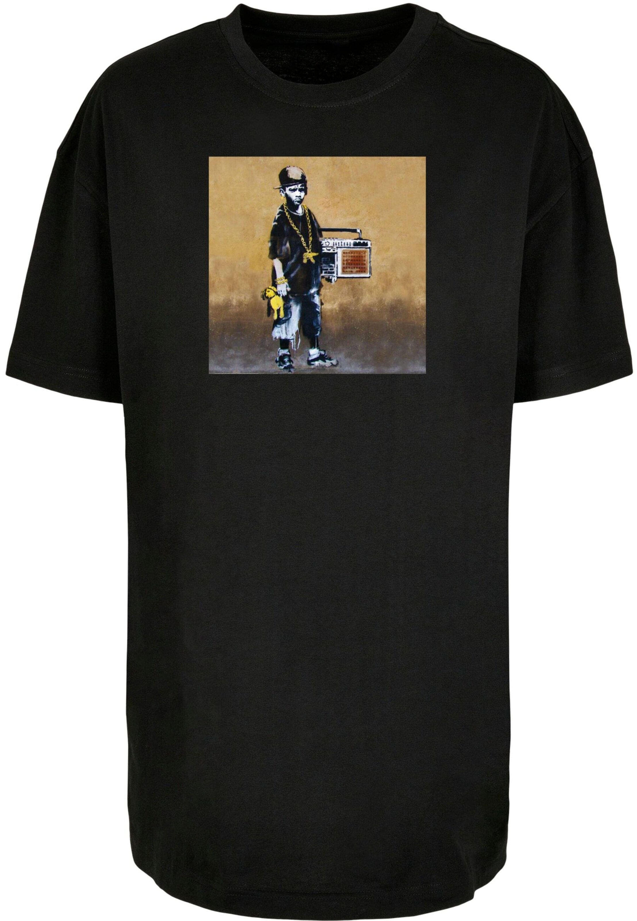 Merchcode Oversizeshirt in Schwarz: Vorderseite