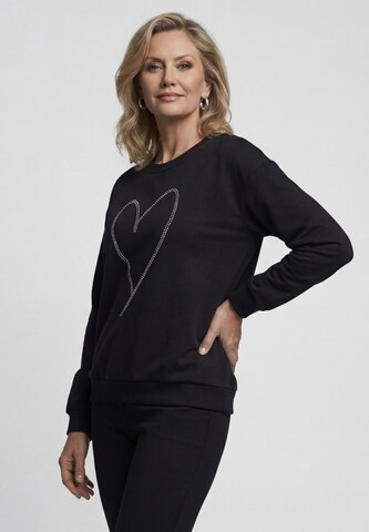 usha BLACK LABEL - Sudadera en negro: frente