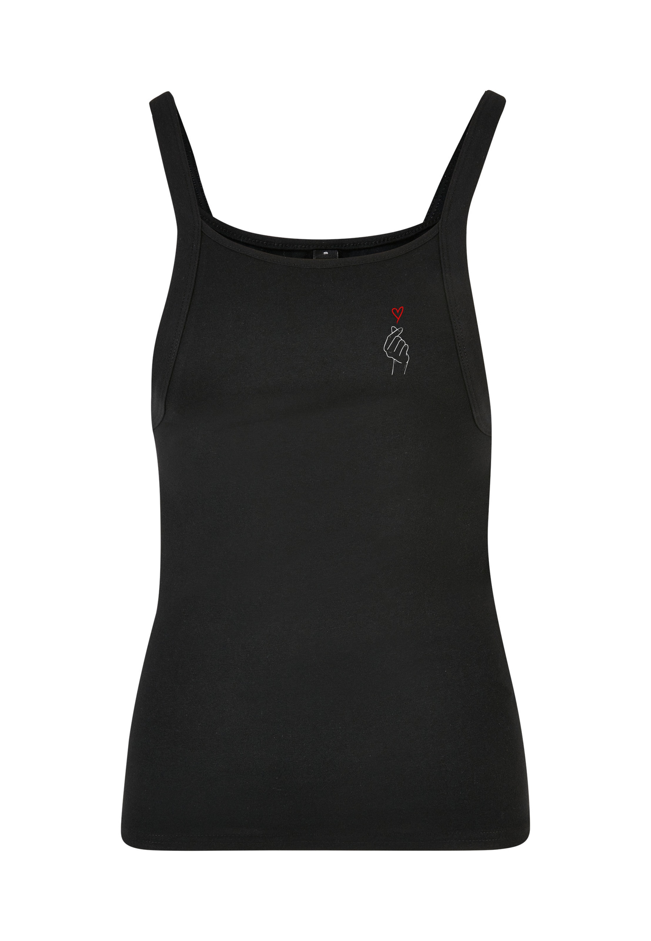 Top 'K-Heart' di Urban Classics in nero: frontale