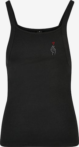 Top 'K-Heart' di Urban Classics in nero: frontale