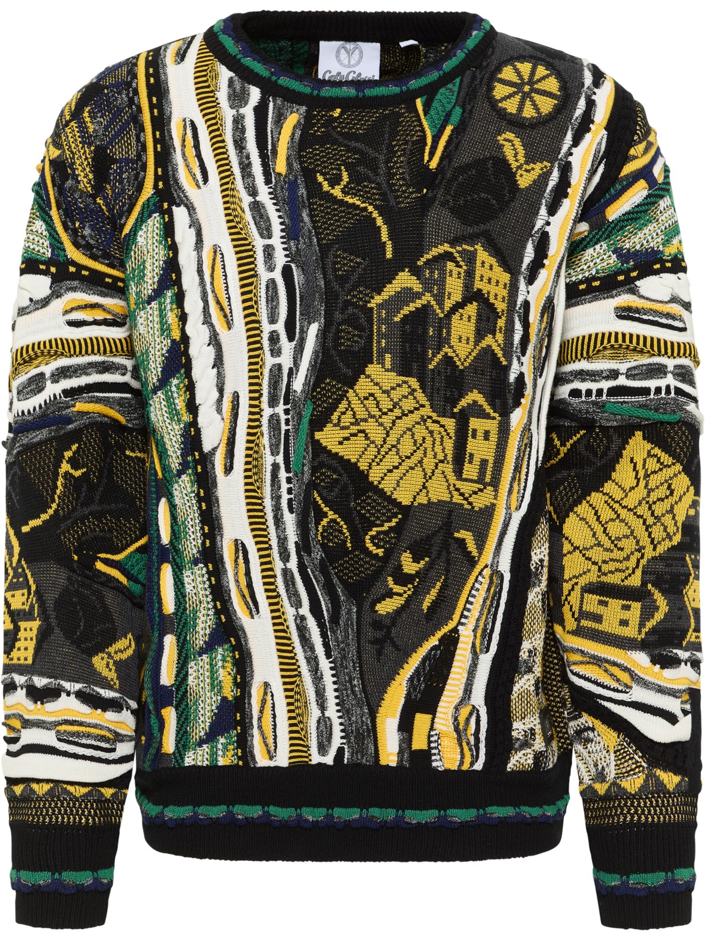 Carlo Colucci Pullover 'Eberhoefer' in Schwarz: Vorderseite