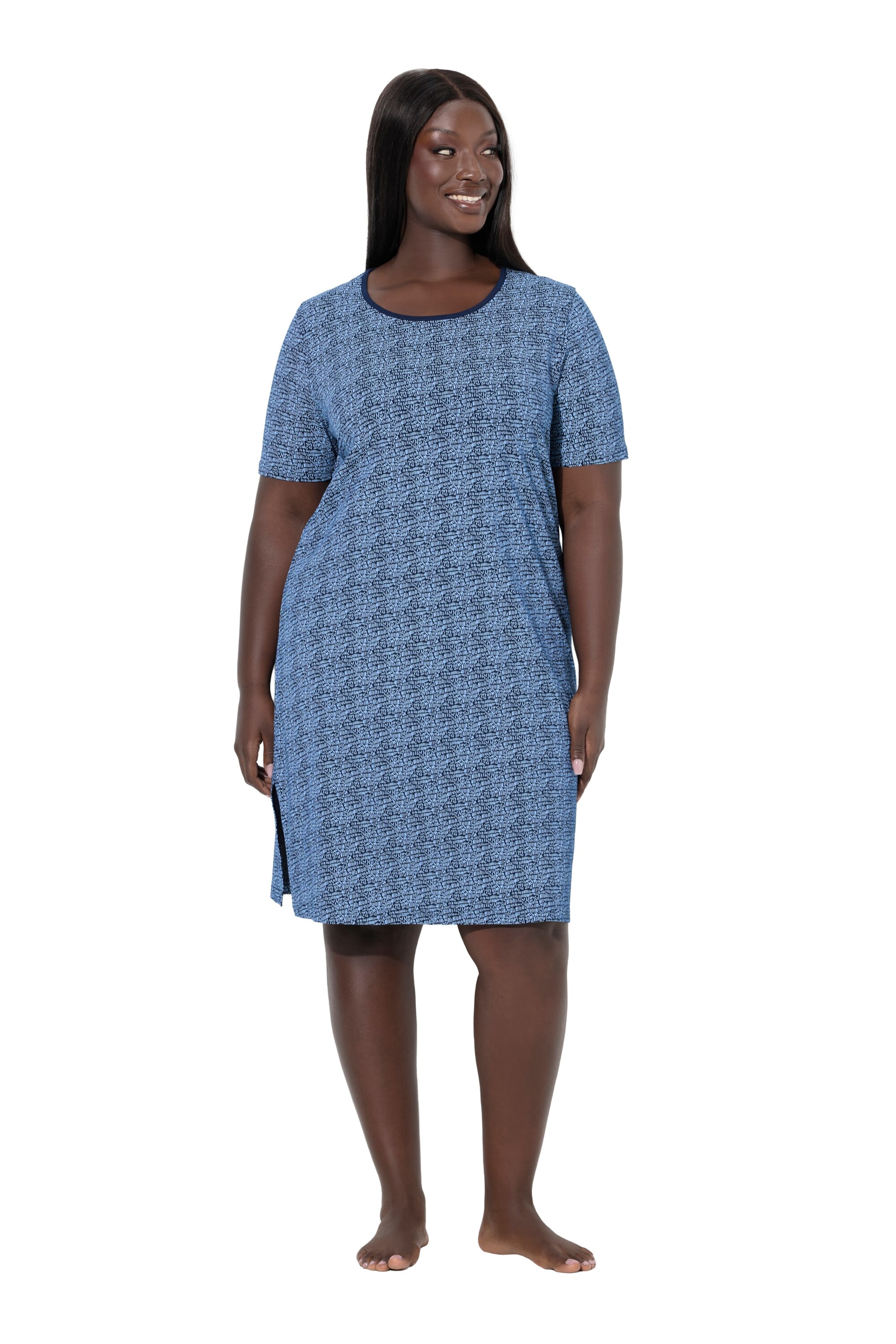Ulla Popken Nightgown in Blue: front