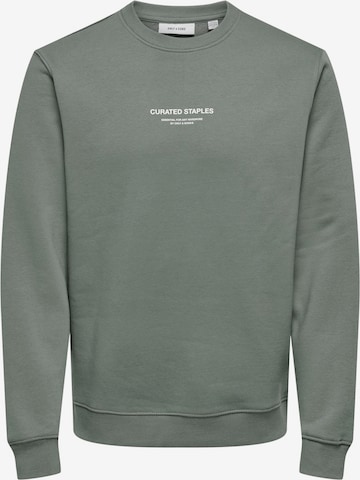Sweat-shirt 'ONSCurated' Only & Sons en gris : devant