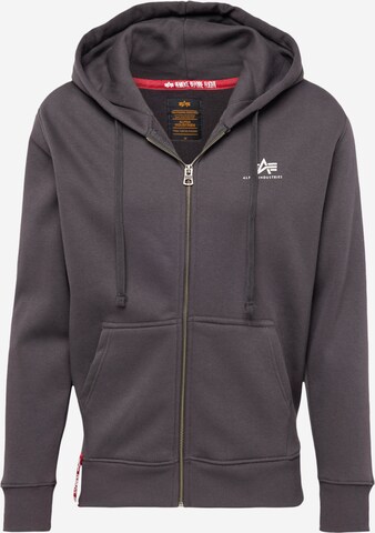 ALPHA INDUSTRIES Sweatjakke i grå: forside