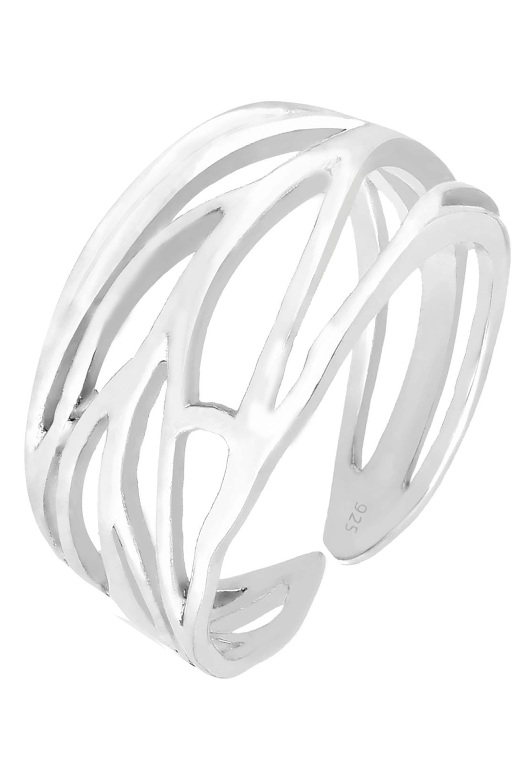 ELLI Ring in Silver: front