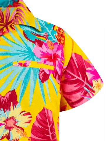 King Kameha Shirt 'Pineapple' in Yellow