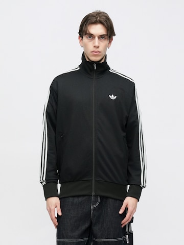 ADIDAS ORIGINALS Sweatjacke 'Firebird Adicolor' in Schwarz: Vorderseite