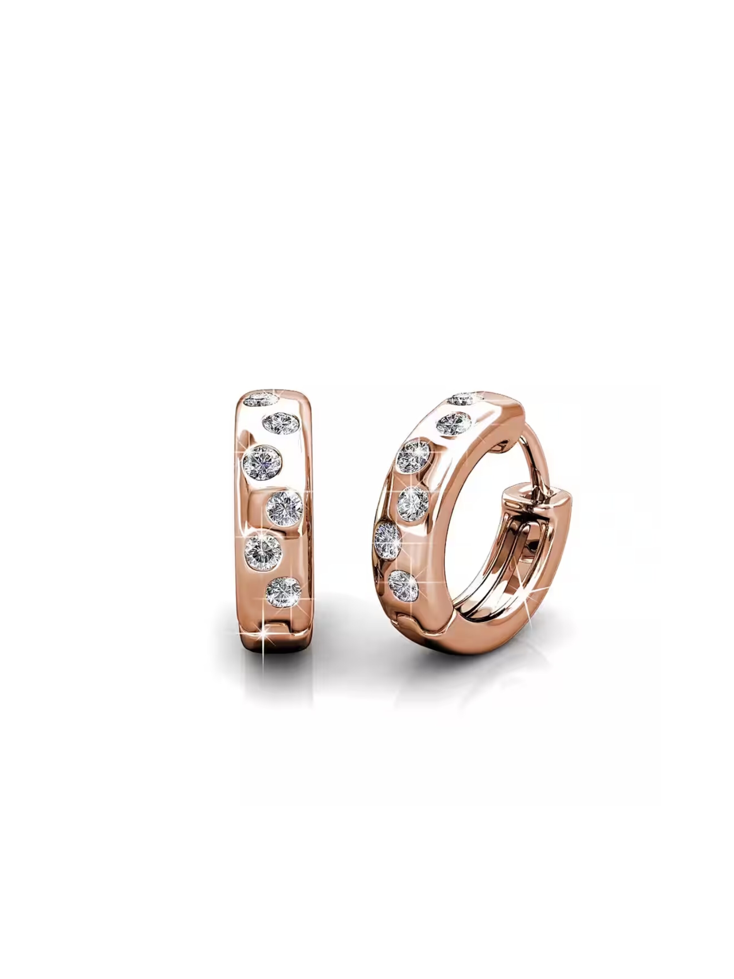 ROUGEMONT Jewellery Earrings 'Funkelnde Creolen Ohrringe' in Gold: front