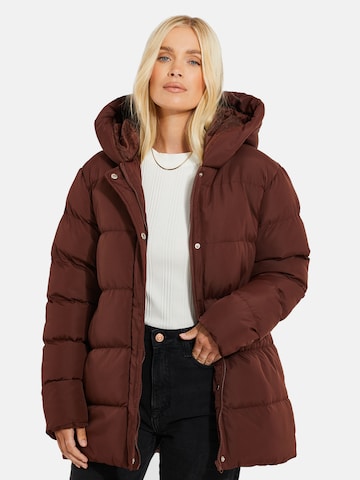 Threadbare Winter Jacket 'Hayley' in Brown: front