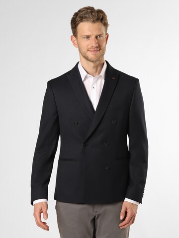 Finshley & Harding London Slim Fit Baukasten-Sakko ' Brixdon-Double ' in Blau: predná strana