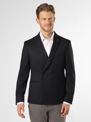 Finshley & Harding London Slim fit Business Blazer ' Brixdon-Double ' in Blue: front