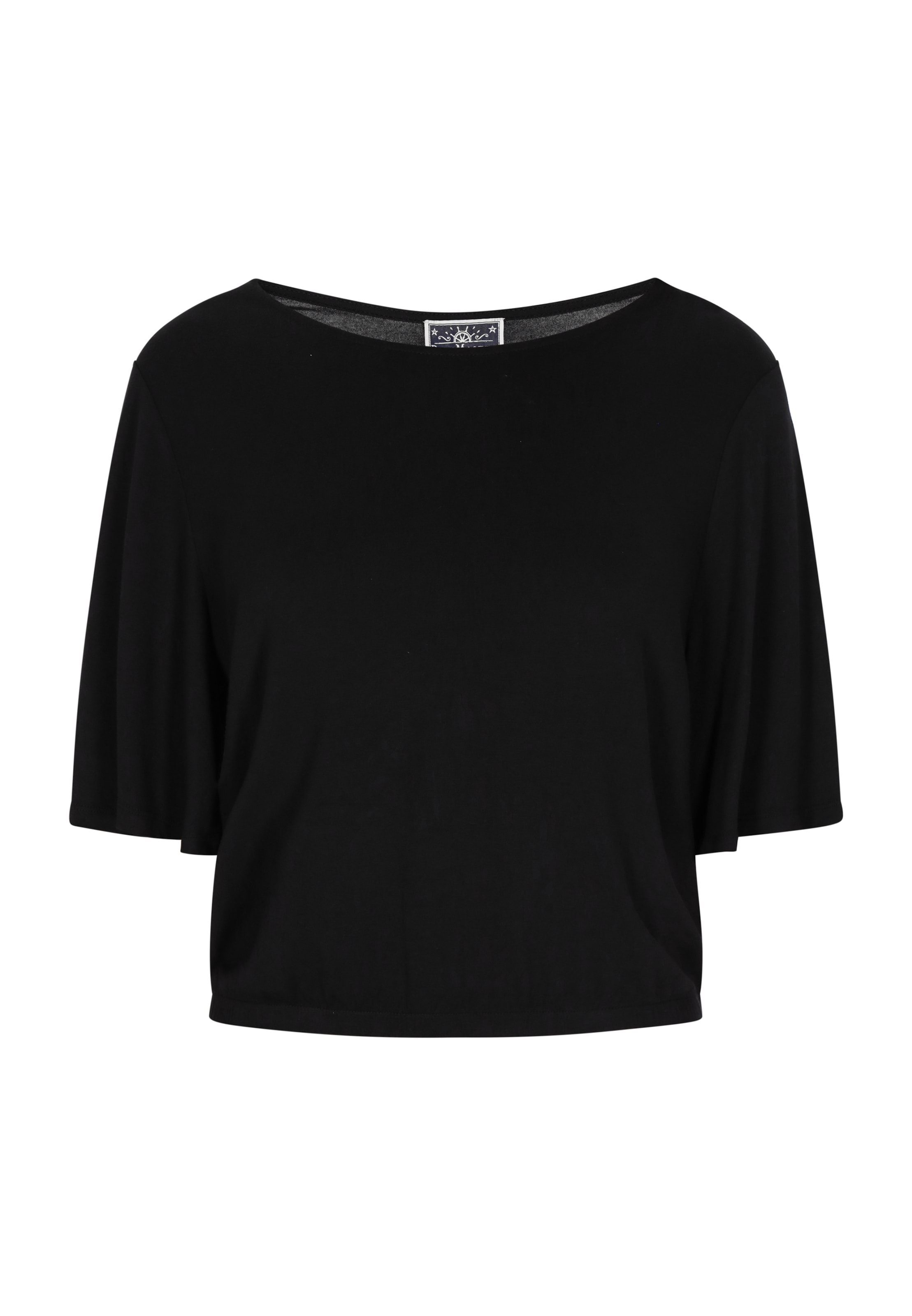 DreiMaster Maritim Μπλουζάκι 'Everyday Fashion' σε μαύρο: μπροστά