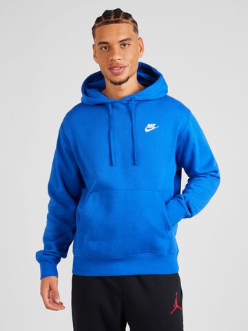 Nike Sportswear Rovný strih Mikina 'Club Fleece' - Modrá: predná strana