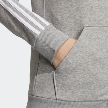 ADIDAS SPORTSWEAR Αθλητική ζακέτα φούτερ 'Essentials Fleece 3-Stripes ' σε γκρι