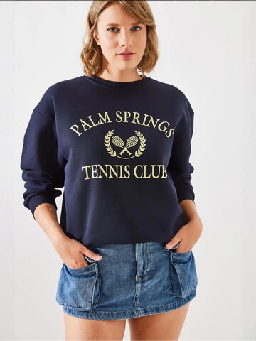 Sweat-shirt Bianco Lucci en bleu