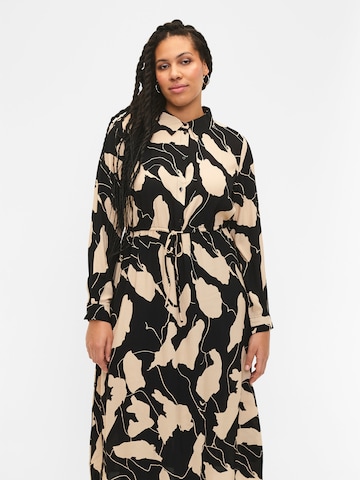 Zizzi Shirt dress 'BELLA' in Black