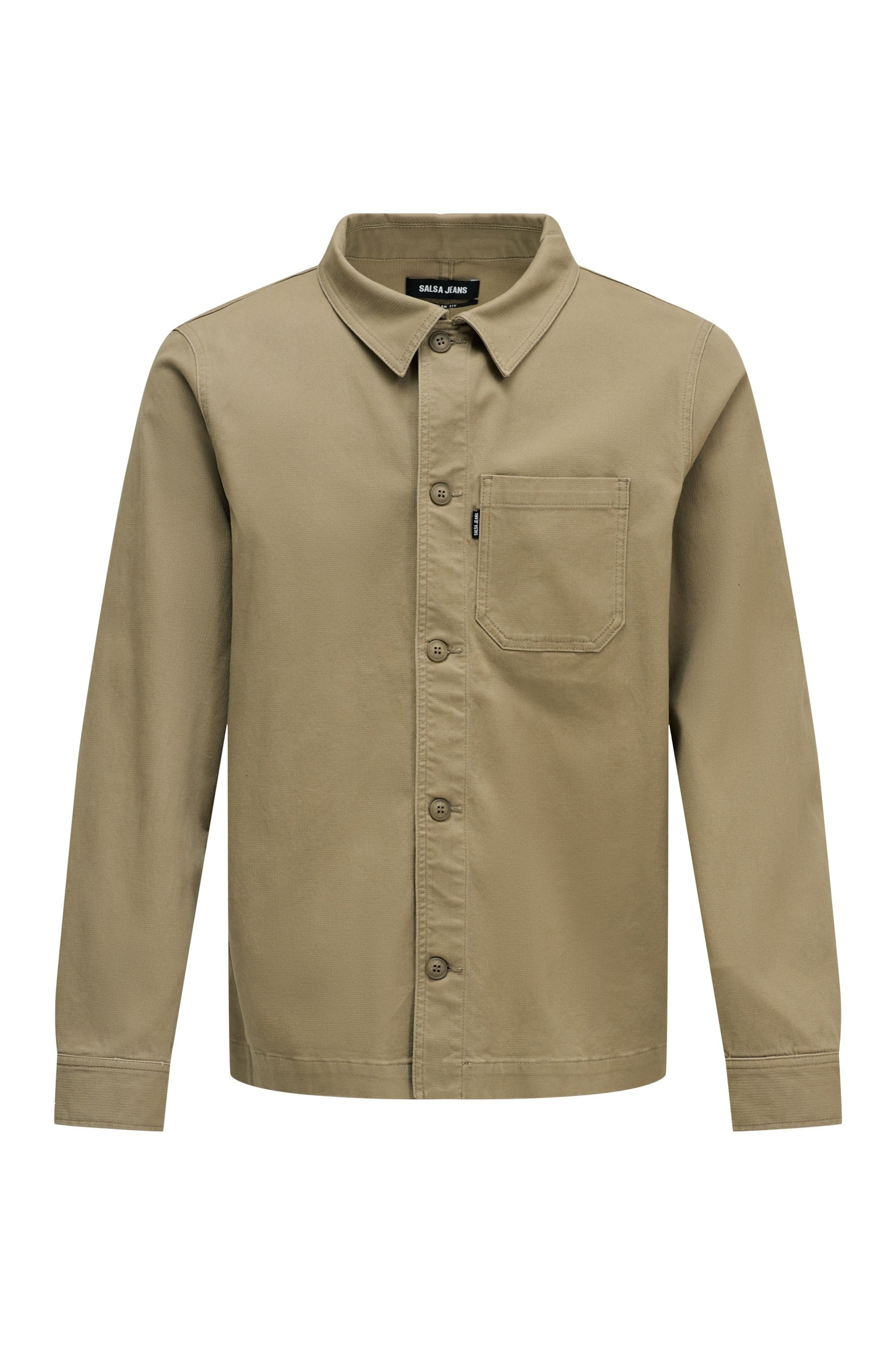 Coupe regular Chemise Salsa Jeans en blanc : devant