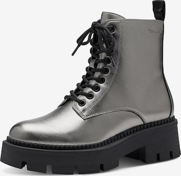 TAMARIS Lace-Up Ankle Boots in Grey: front