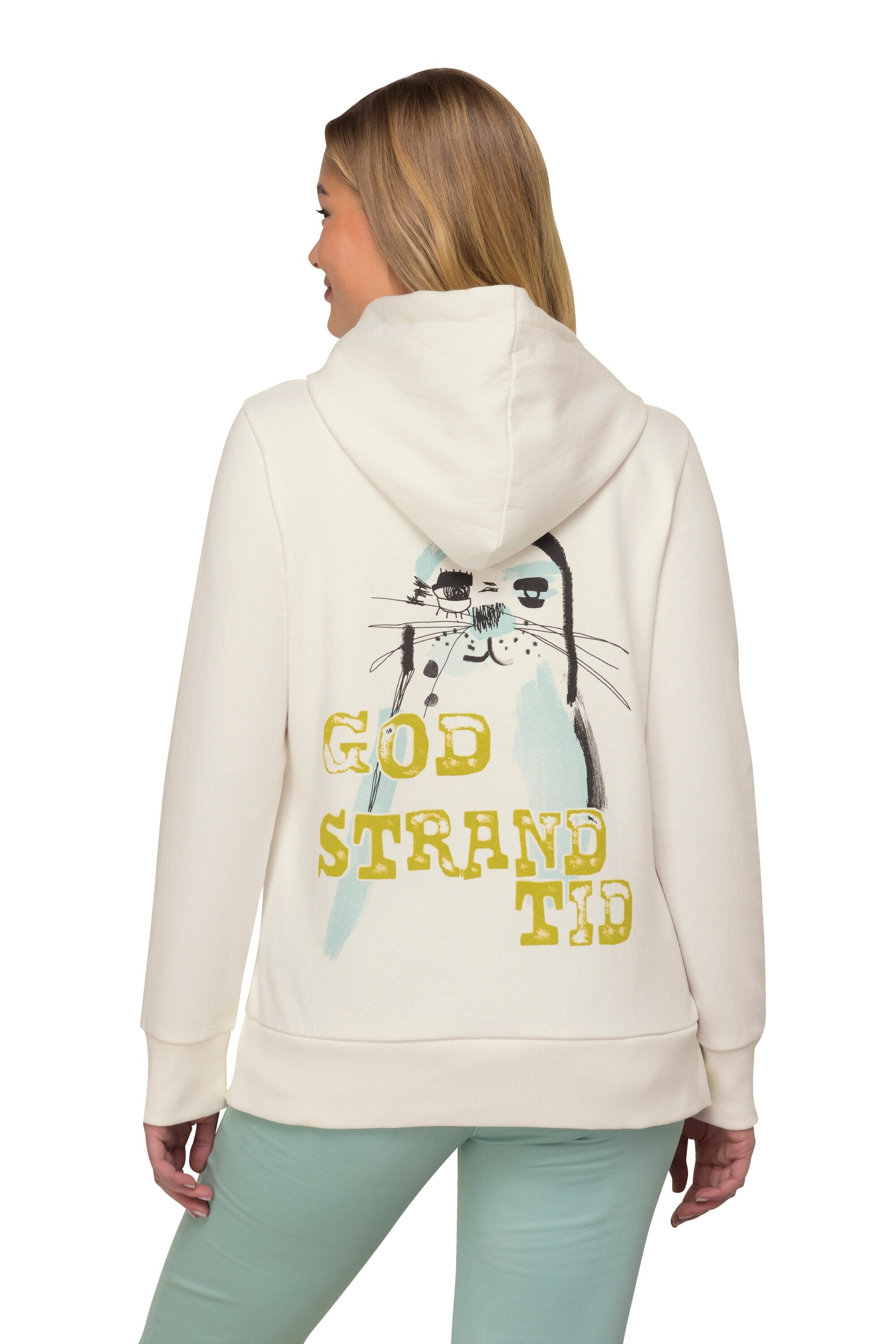 LAURASØN Sweatshirt in Weiß: Vorderseite