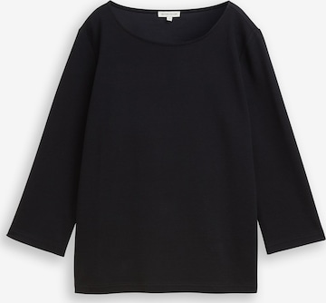 T-shirt TOM TAILOR en noir : devant