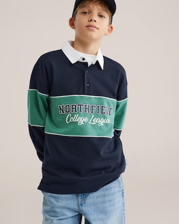 WE Fashion Футболка в Синий: спереди