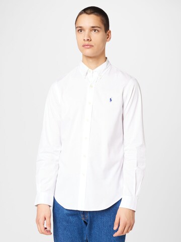 Coupe slim Chemise Polo Ralph Lauren en blanc : devant