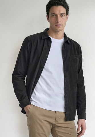 Street One MEN Regular fit Button Up Shirt in Grey: front