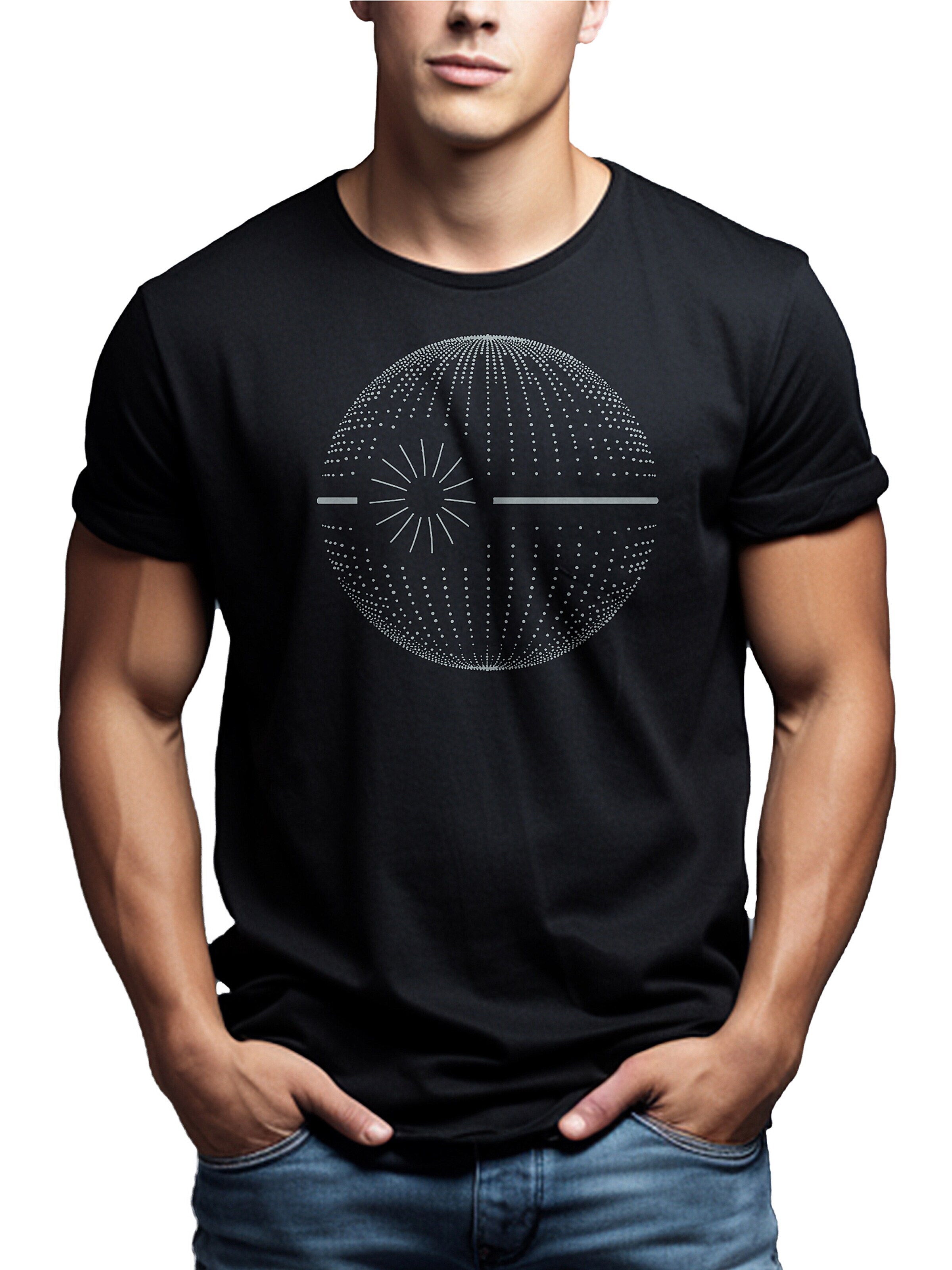 MAKAYA Shirt 'Dot Star' in Black