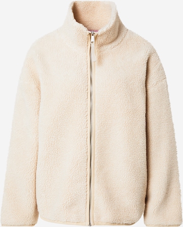 Giacca di pile di Monki in beige: frontale