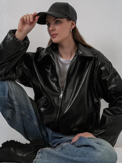 Bigdart Veste mi-saison en noir, Vue avec produit