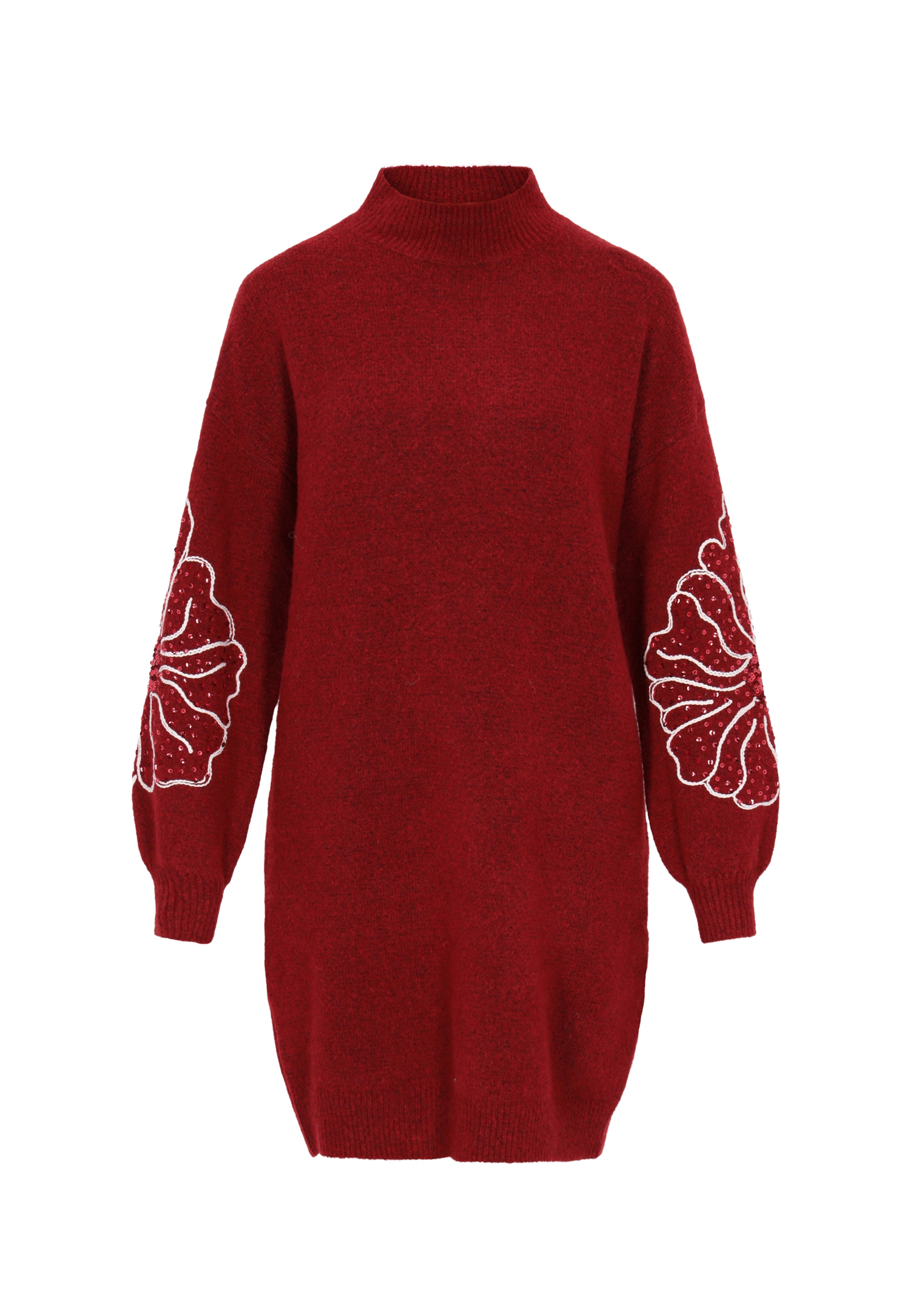 IZIA - Vestido de punto en rojo: frente